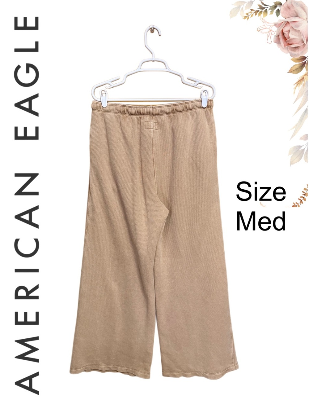 ✨🤎 Power Title: Cozy Boho Wide Leg Lounge Pants | American Eagle | NWOT Medium - Picture 2 of 4